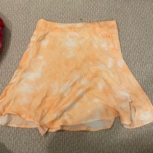orange and white tie dye skirt from free people